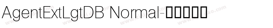 AgentExtLgtDB Normal字体转换